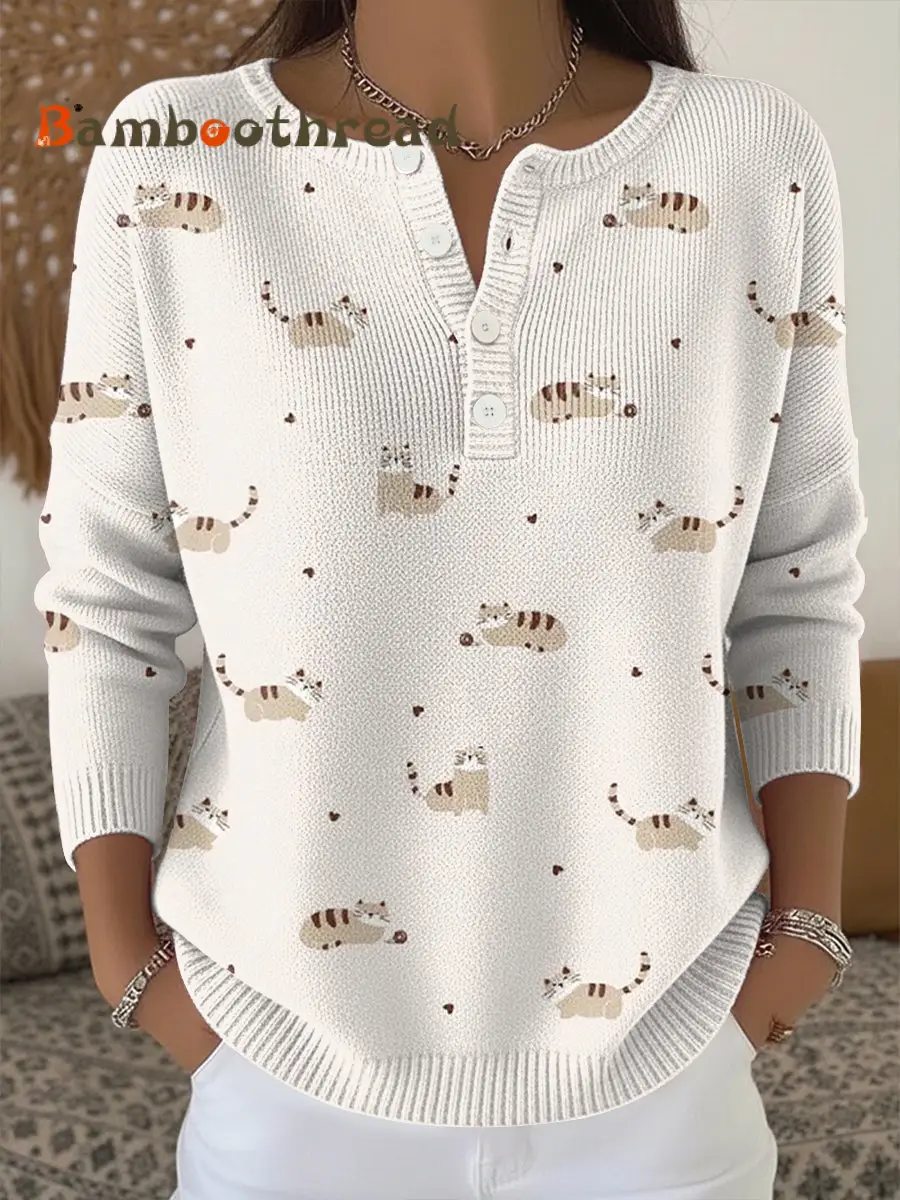 Women's Animal Print Knit Top