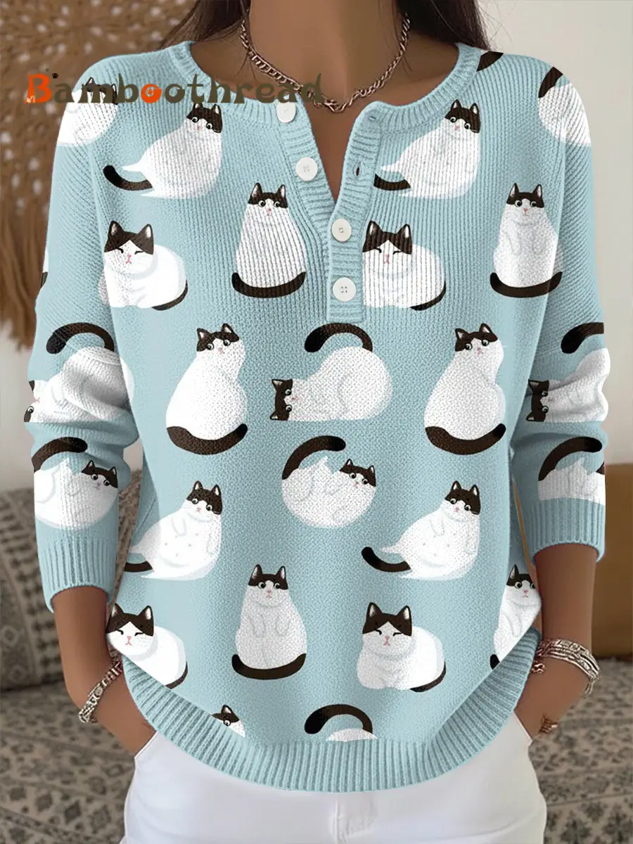 Women's Animal Print Knit Top