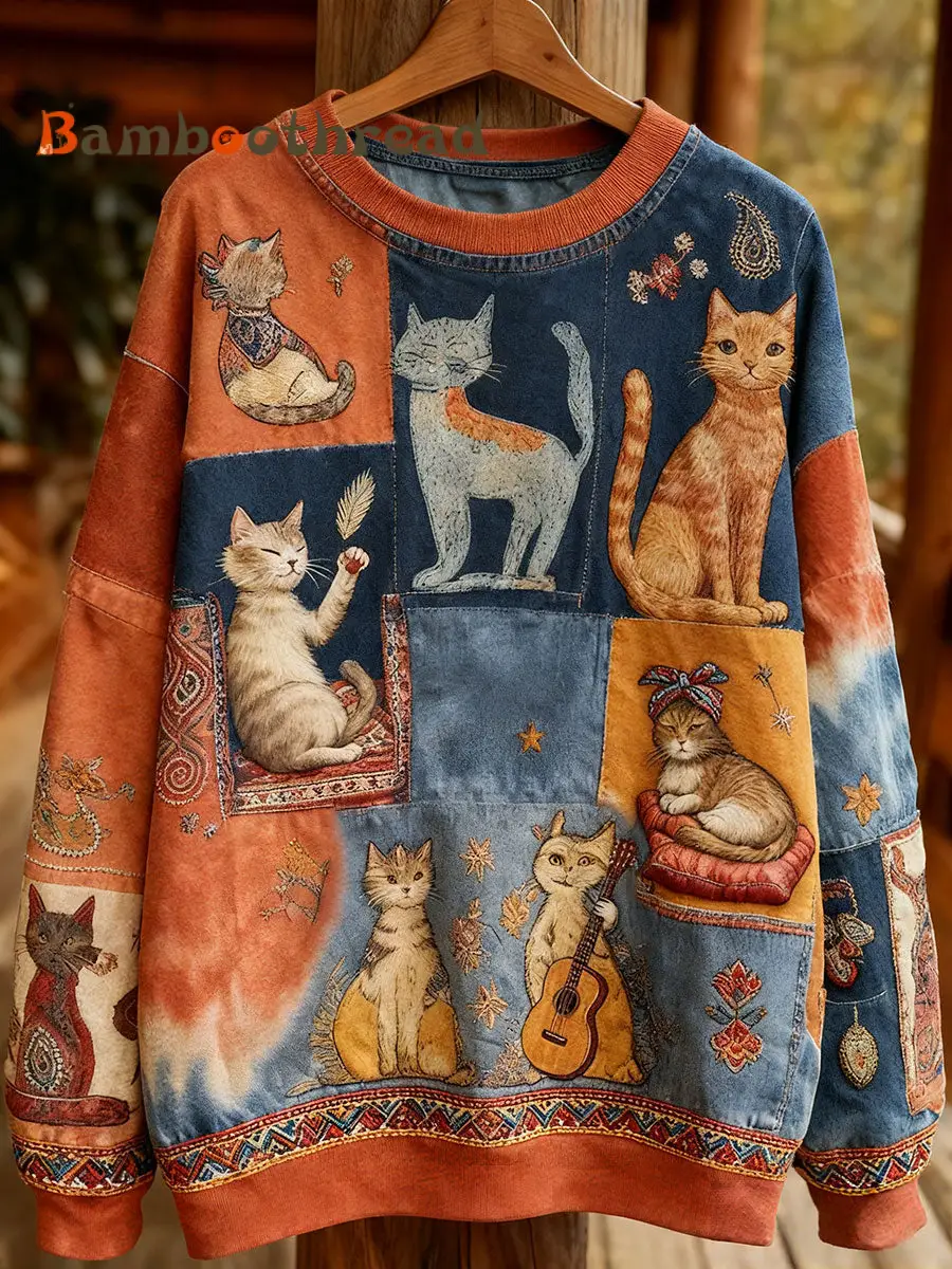 Women's Autumn Cats Sweatshirts