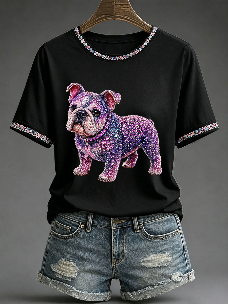 Women's Breast Cancer Awareness Print Casual T-Shirt - Image 4