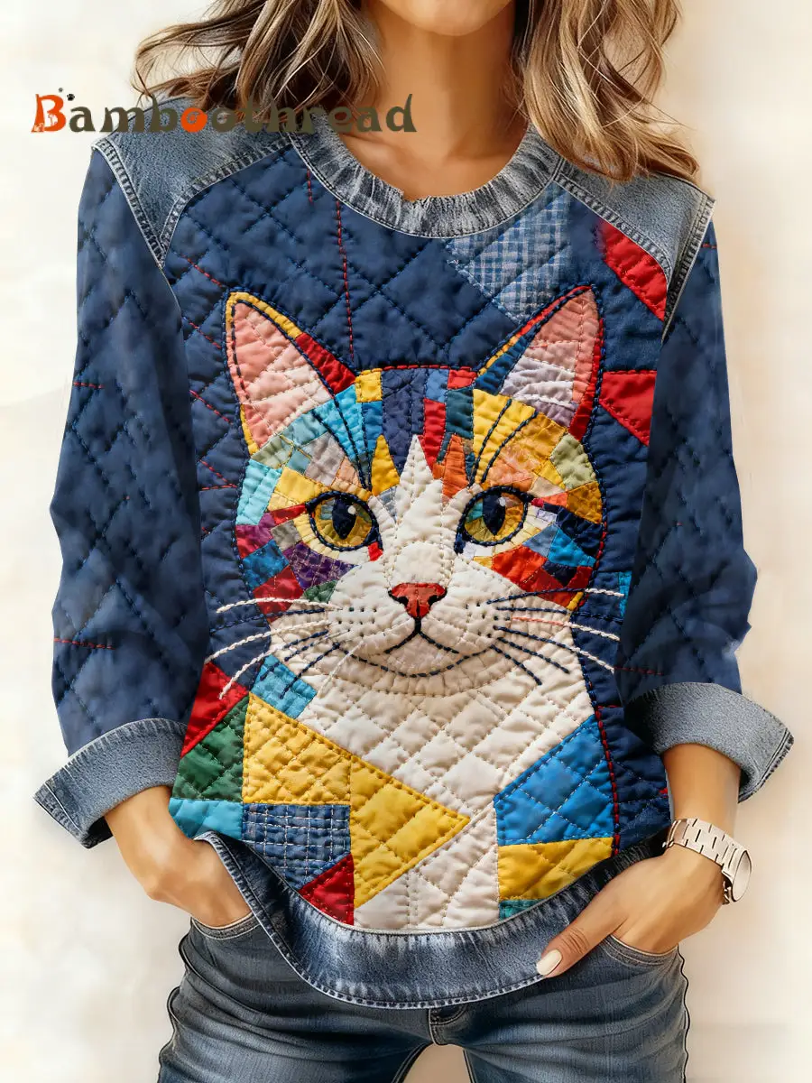 Women's Casual Patchwork Animal Print Hooded Sweatshirt