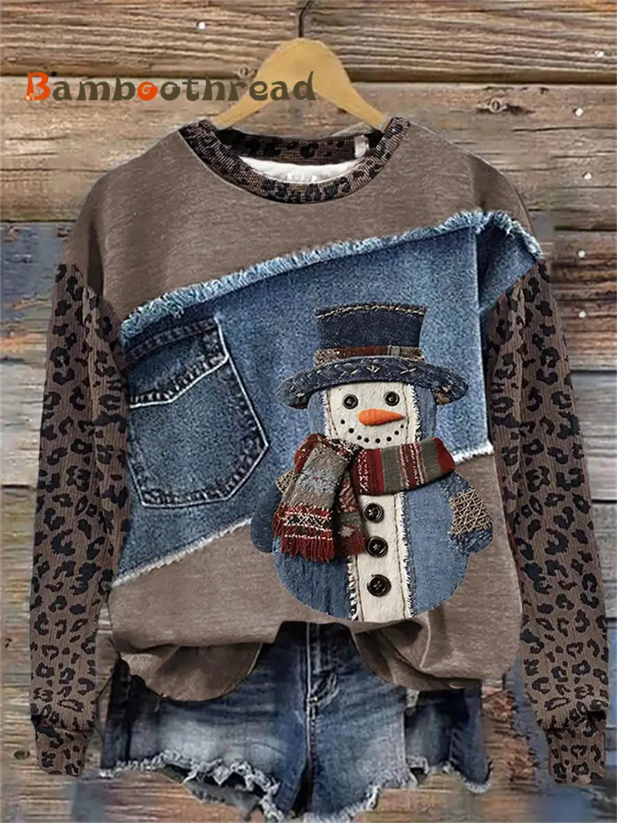 Women's Christmas Art Printed Sweatshirt
