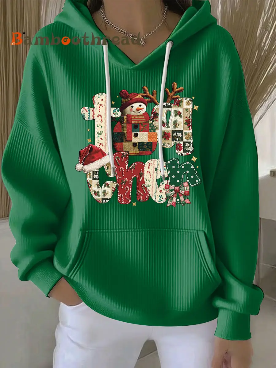 Women's Christmas Print Casual Hoodie - Image 2