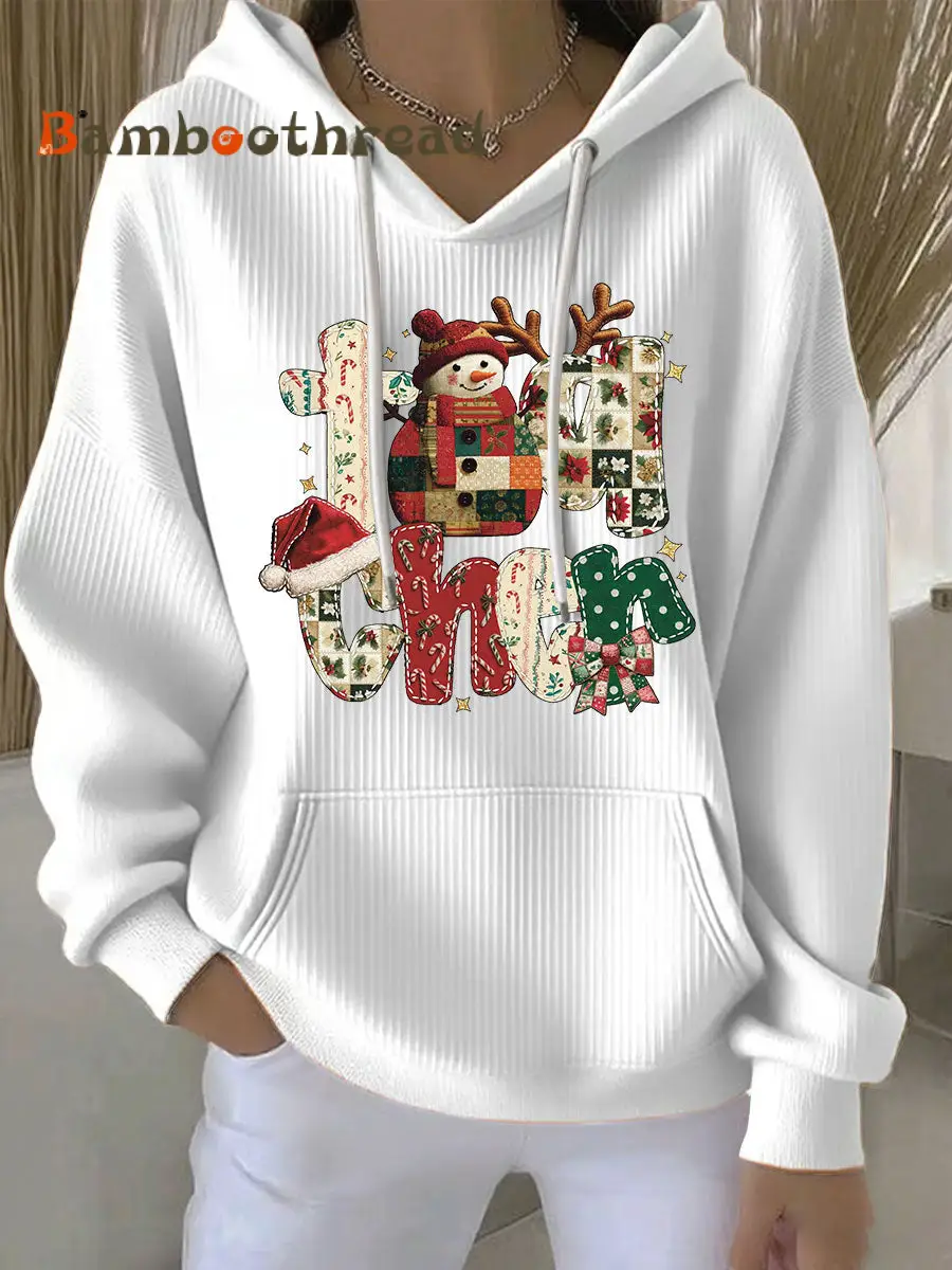 Women's Christmas Print Casual Hoodie - Image 3