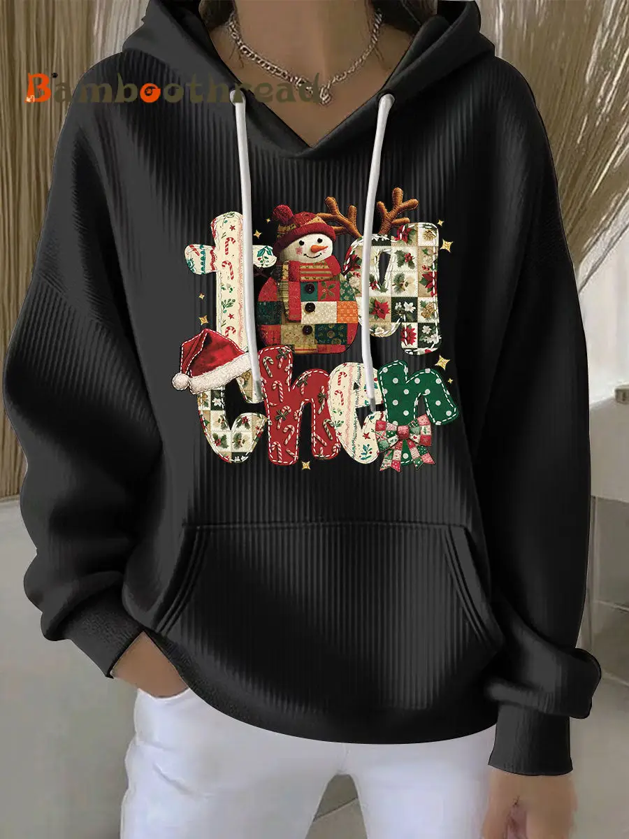 Women's Christmas Print Casual Hoodie - Image 4