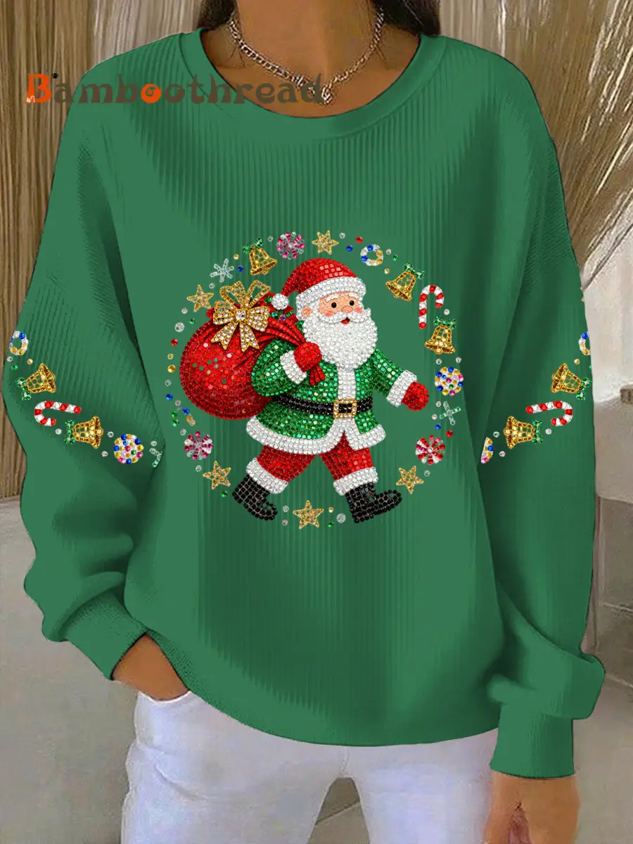 Women's Christmas Print Casual Sweatshirt - Image 2