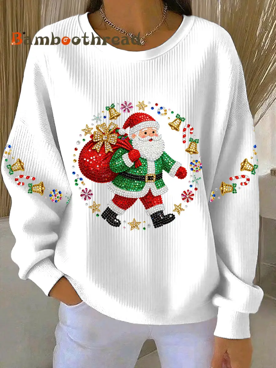 Women's Christmas Print Casual Sweatshirt - Image 3