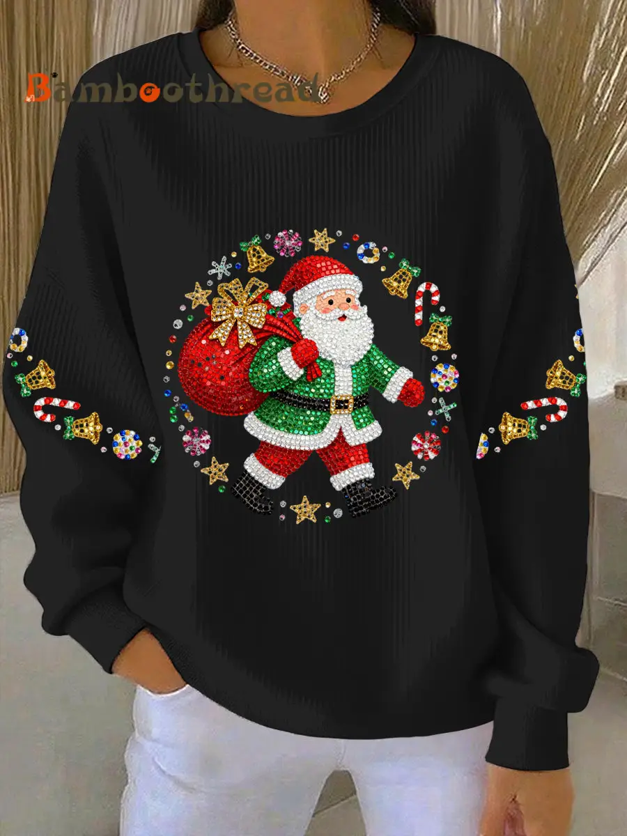 Women's Christmas Print Casual Sweatshirt - Image 6