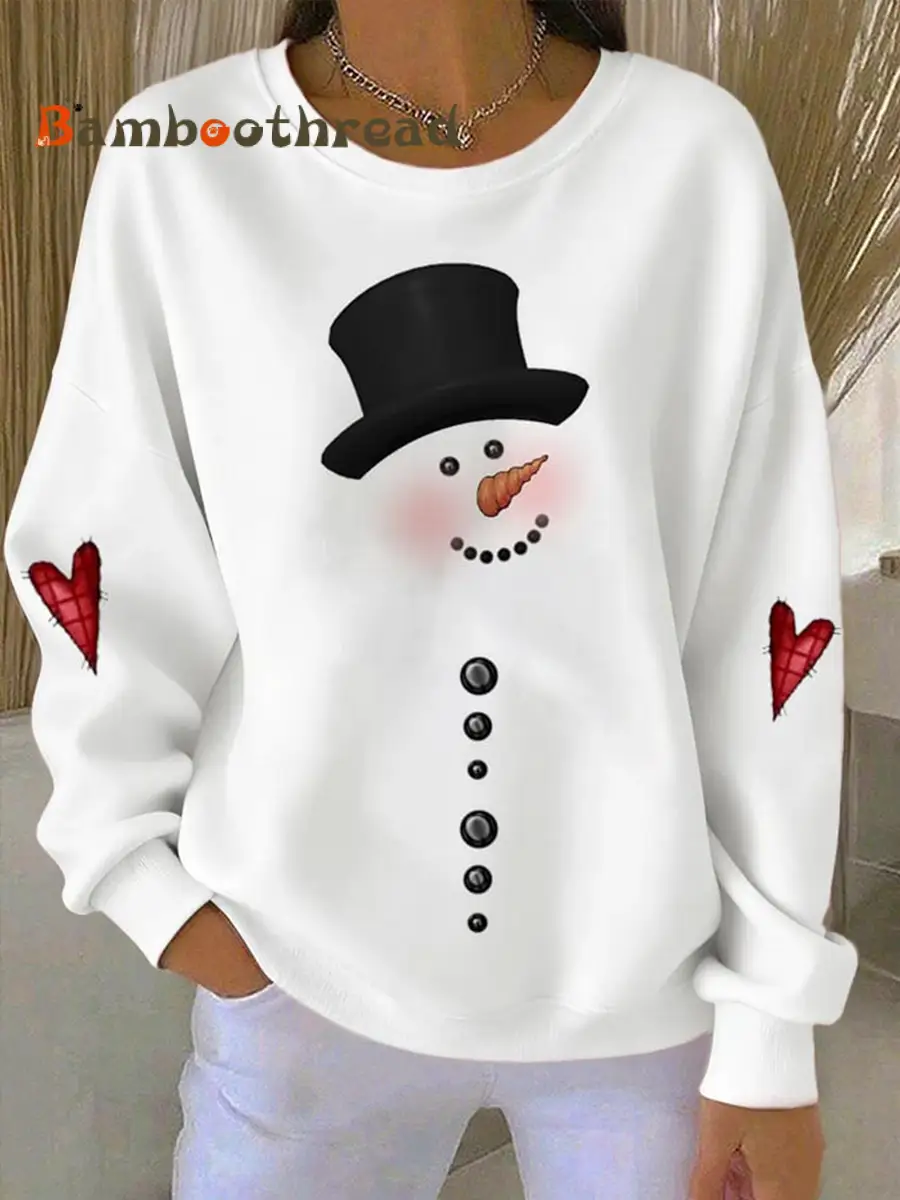 Women's Christmas Snowman Regular Sweatshirt