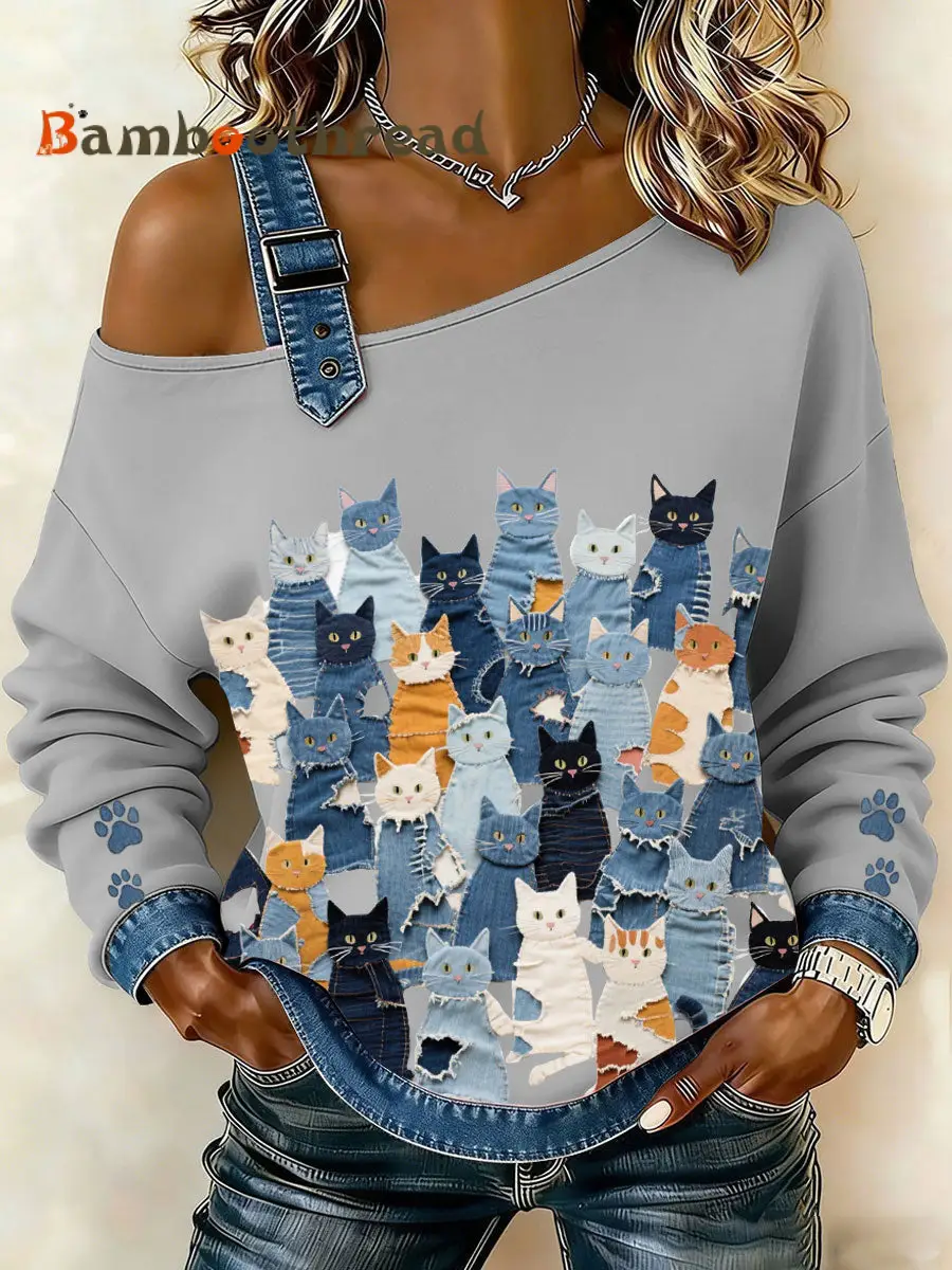 Women's Denim Kitten Top - Image 3
