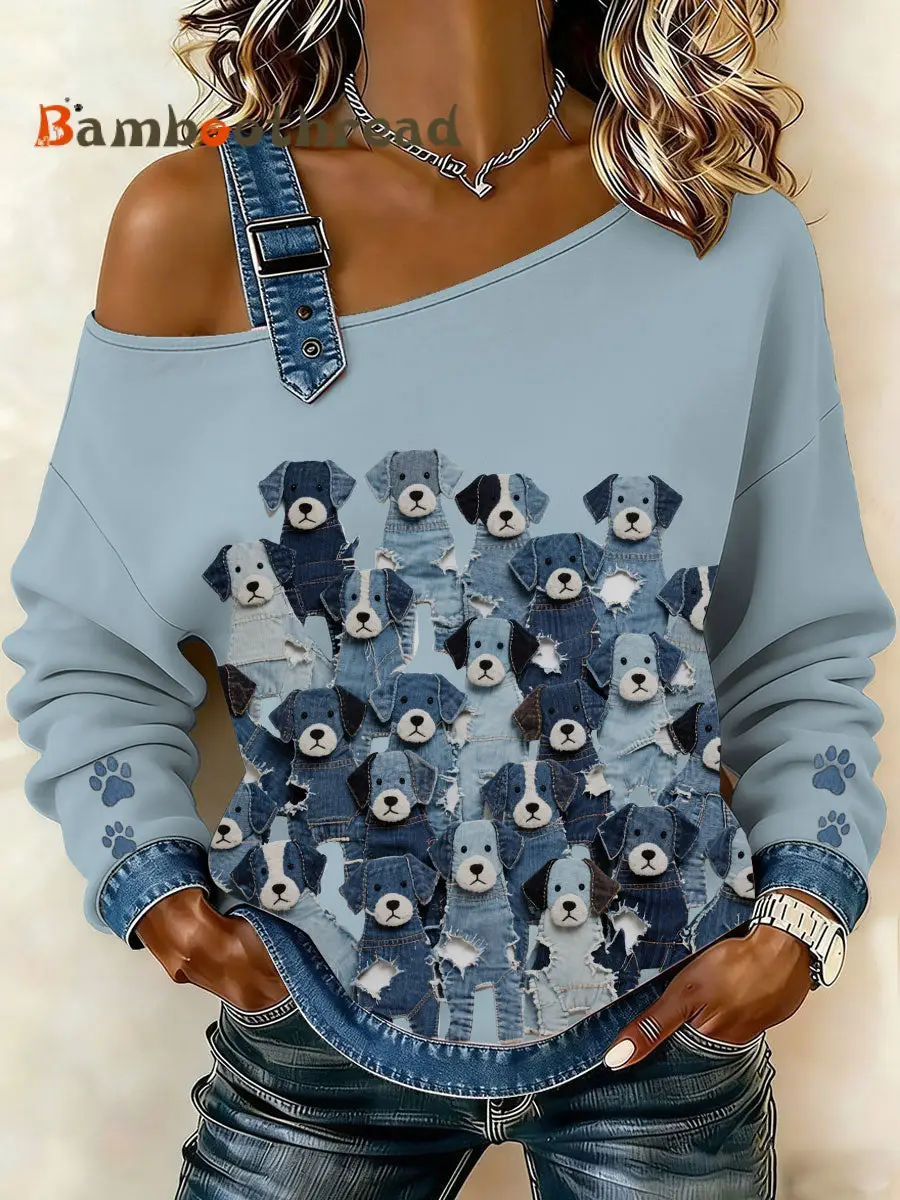 Women's Denim Puppy Top - Image 2