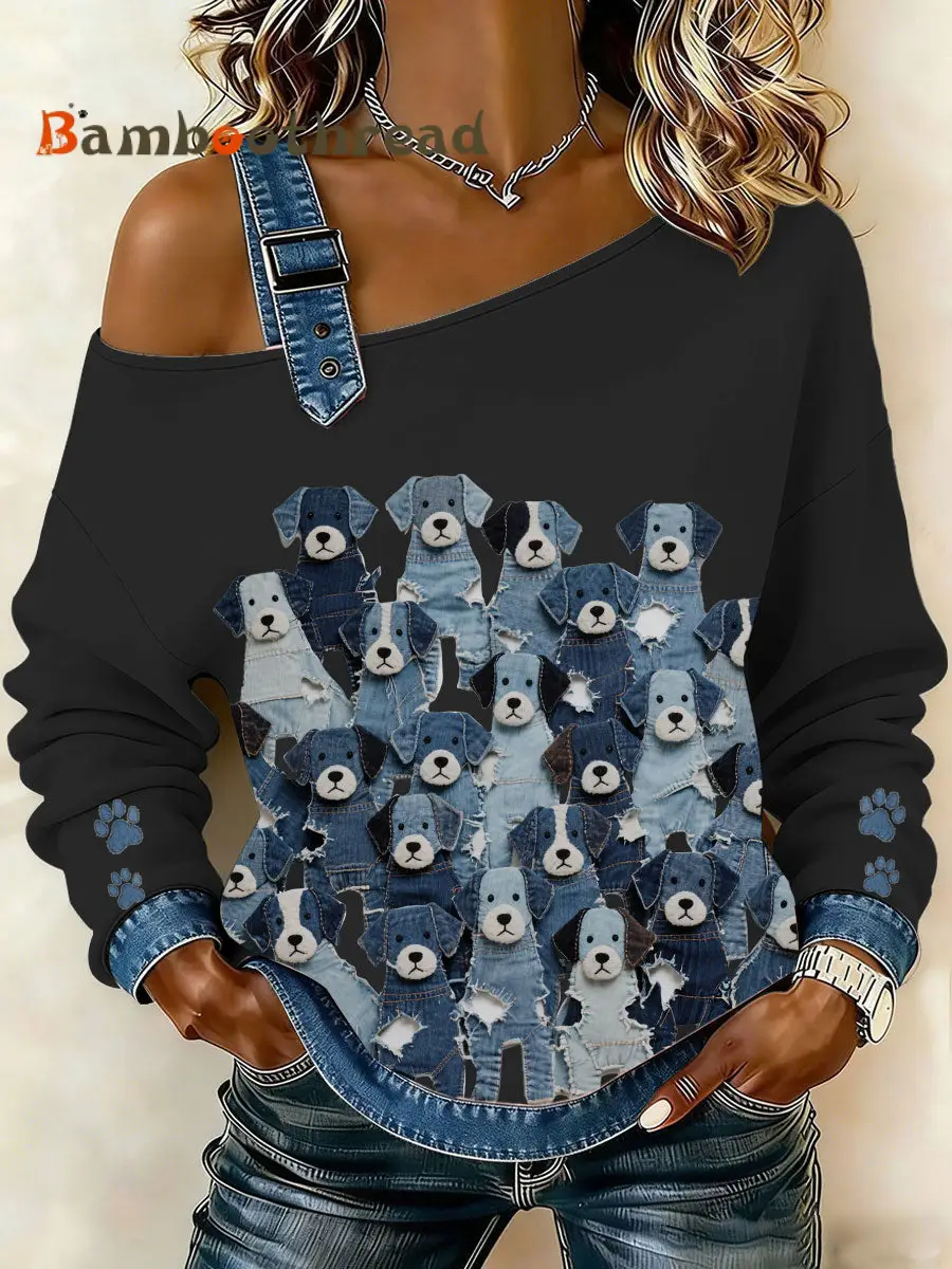 Women's Denim Puppy Top - Image 4