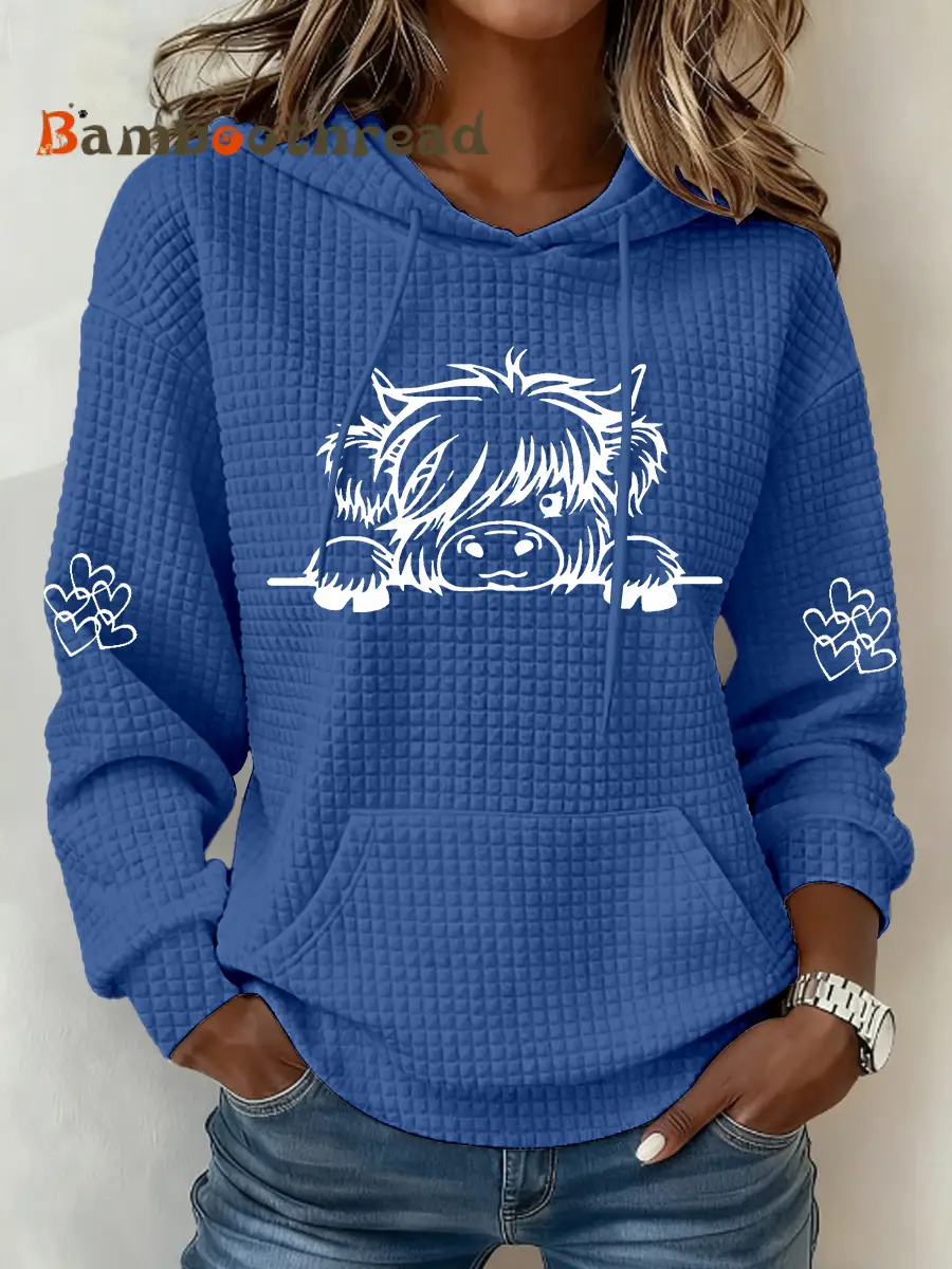 Women's Highland Cow Print Casual Top - Image 4