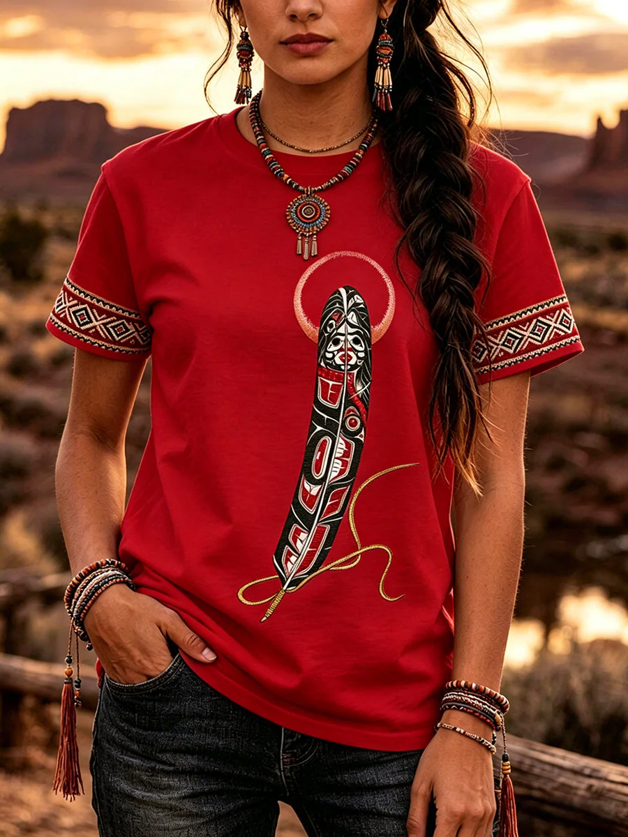 Women's Indigenous Art T-Shirt - Image 3