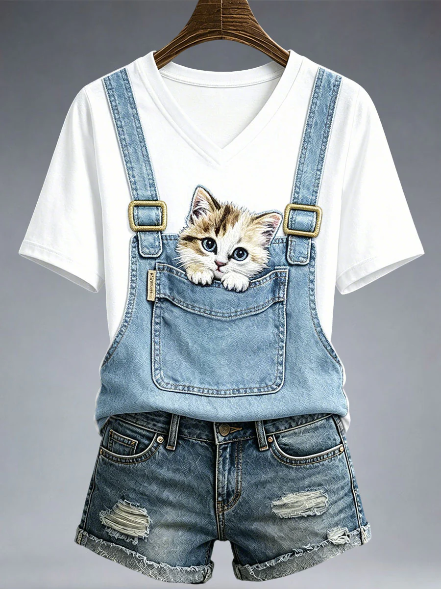 Women's Lovely Cat T-Shirt