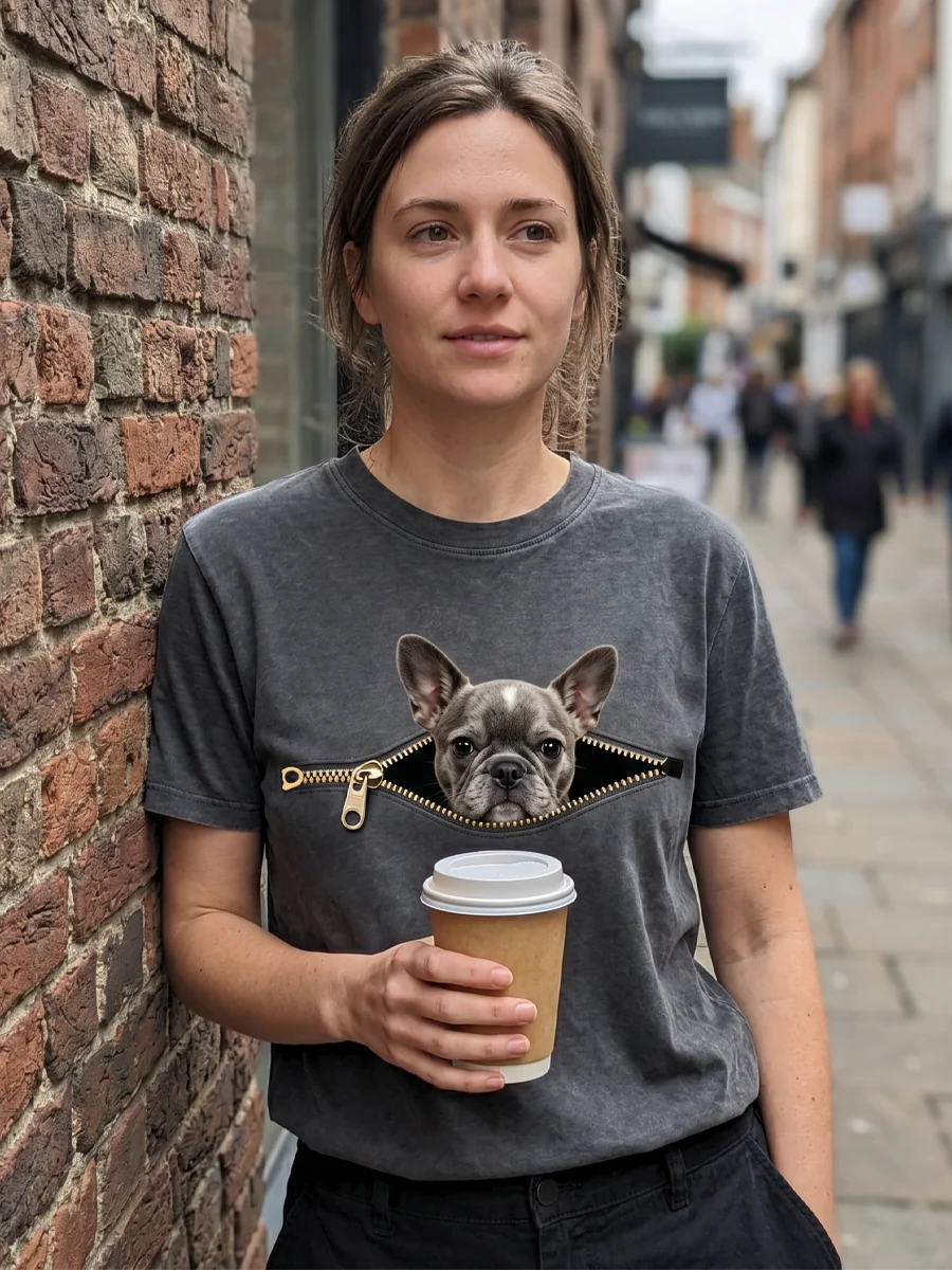 Women's Lovely French Bulldog T-Shirt - Image 8