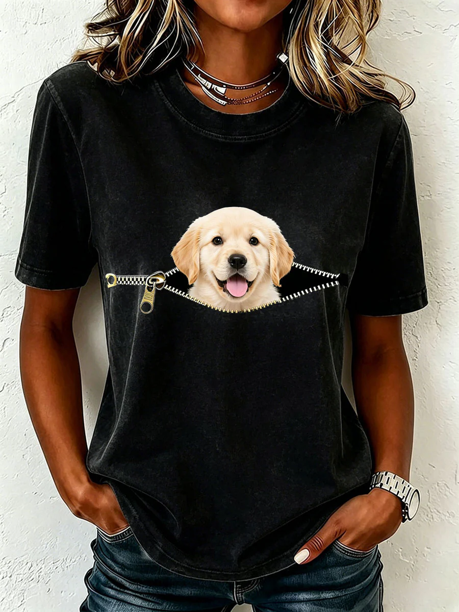 Women's Lovely Golden Retriever T-Shirt - Image 3