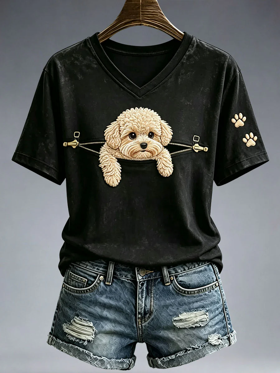 Women's Lovely Poodle T-Shirt