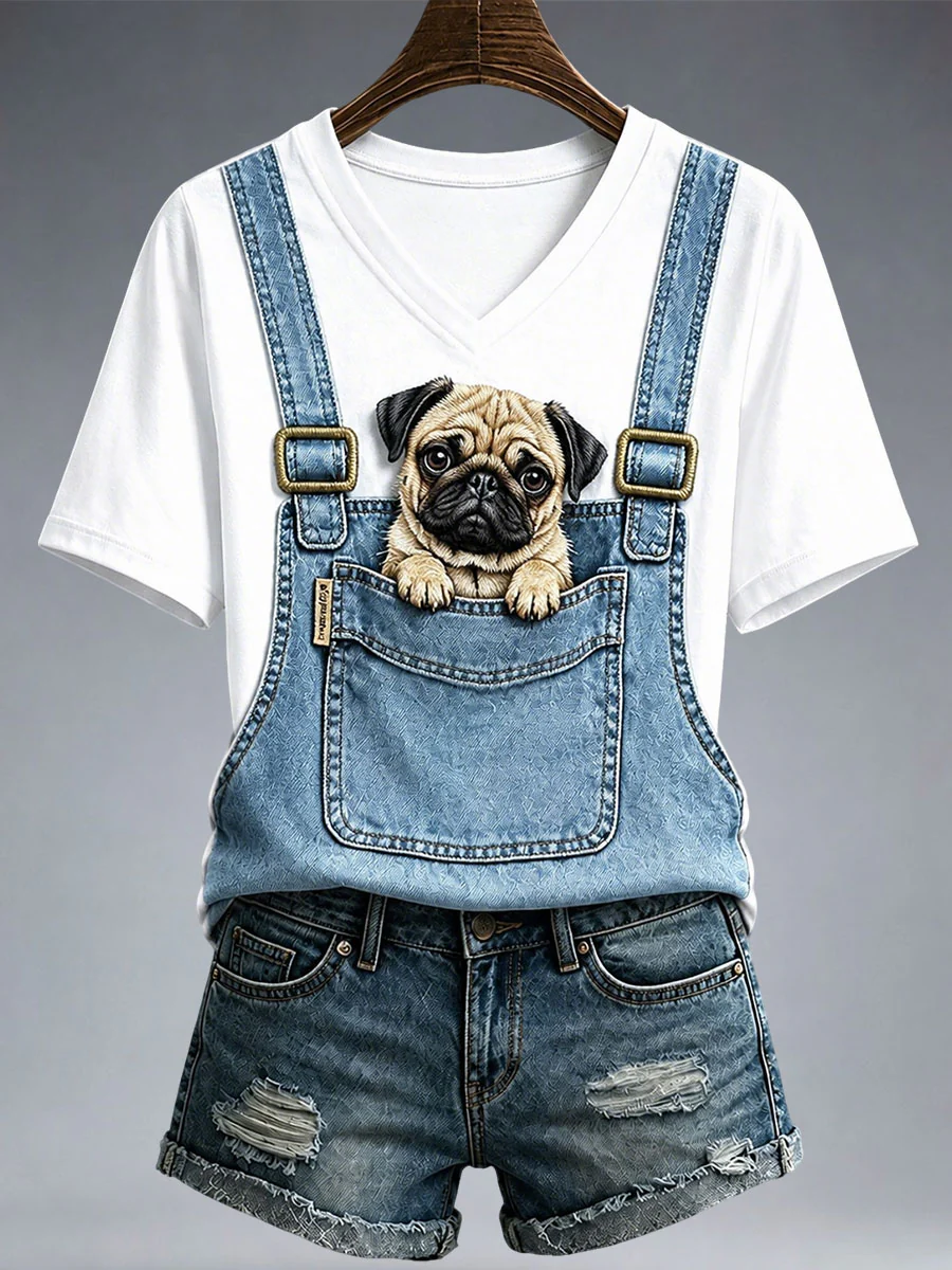 Women's Lovely Pug T-Shirt