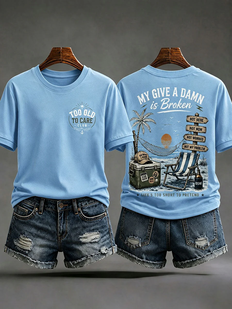 Women's 'my give a damn is broken' T-shirts - Image 2