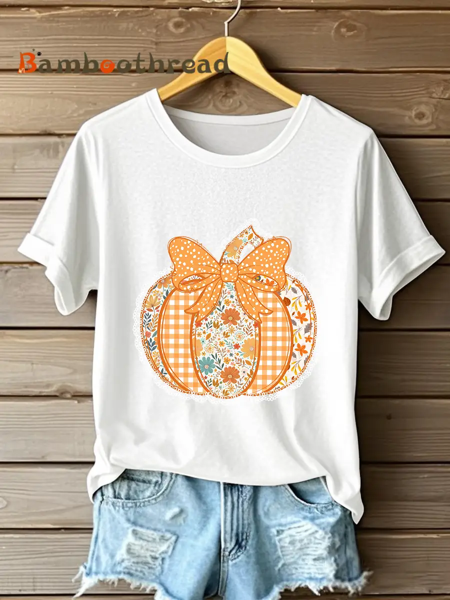Women's Pumpkin Art Print Casual Sweatshirt - Image 5