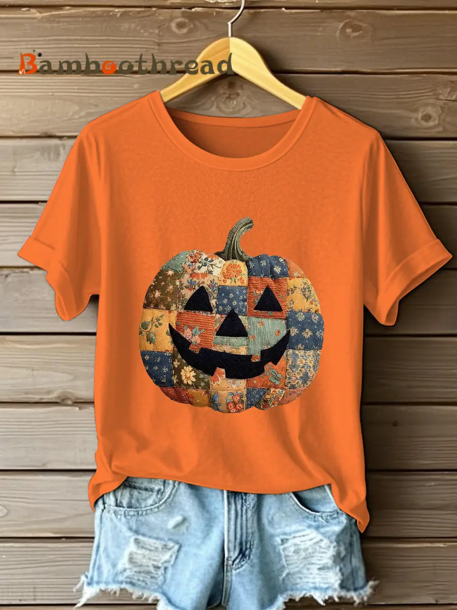 Women's Pumpkin Art Print Casual Sweatshirt