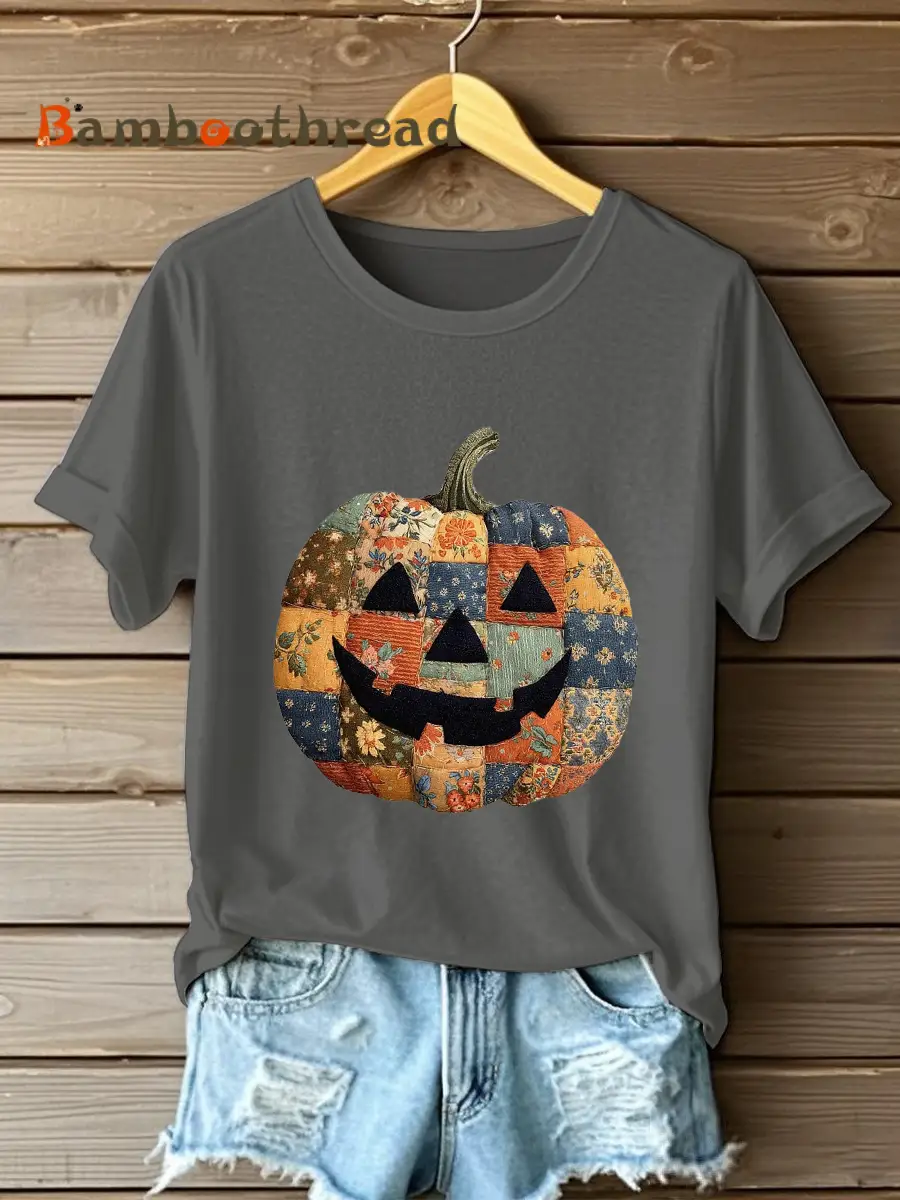Women's Pumpkin Art Print Casual Sweatshirt - Image 5
