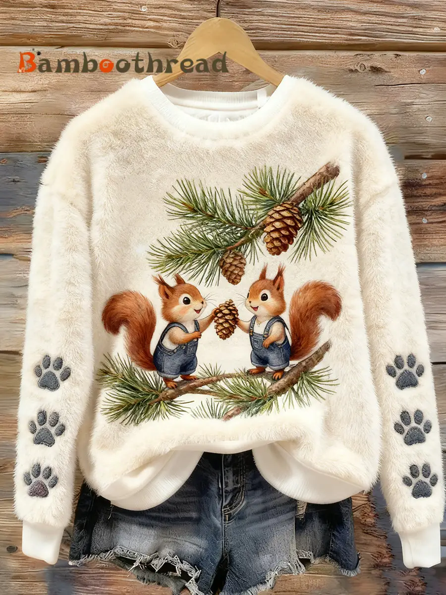 Women's Retro Animal Art Print Casual Flannel Top