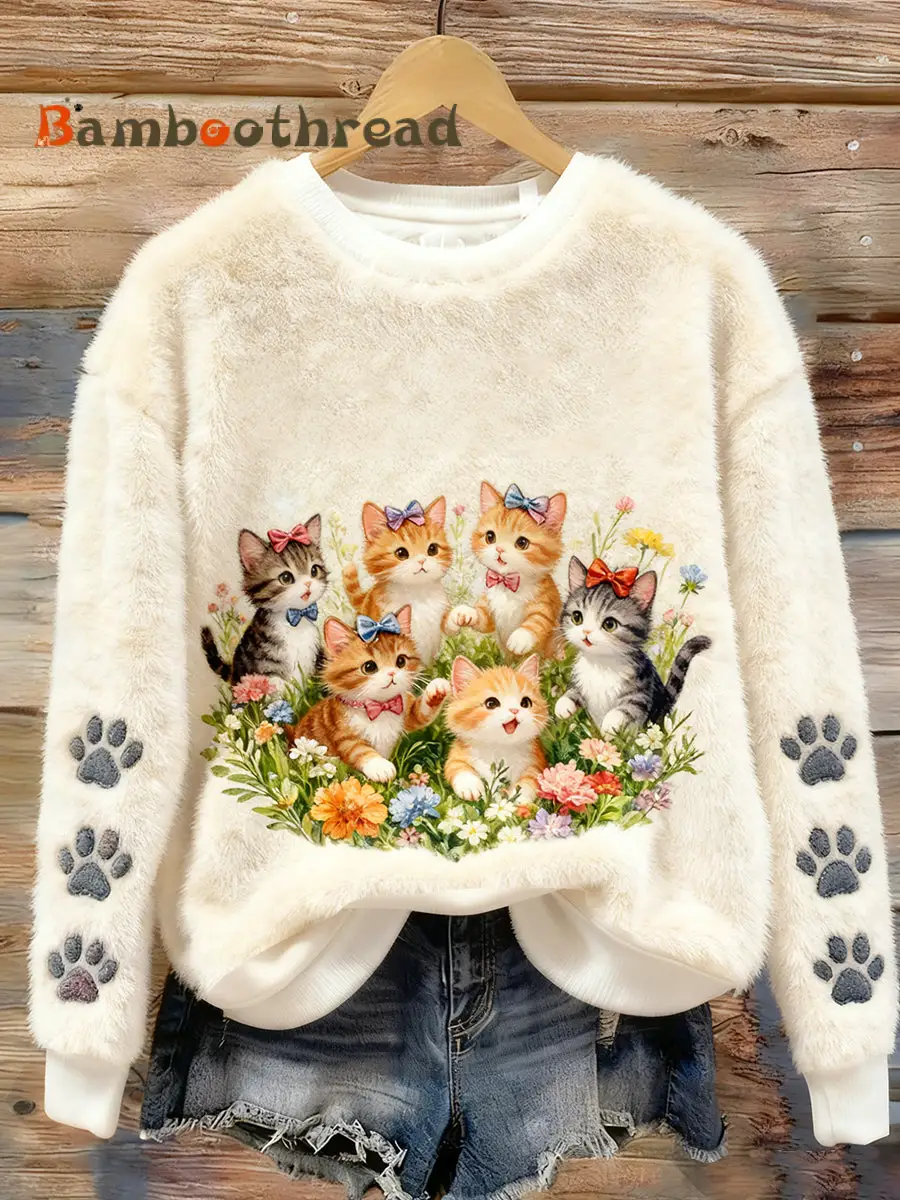 Women's Retro Animal Art Print Casual Flannel Top