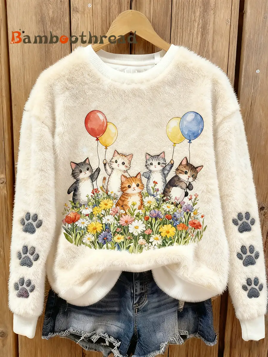 Women's Retro Animal Art Print Casual Flannel Top