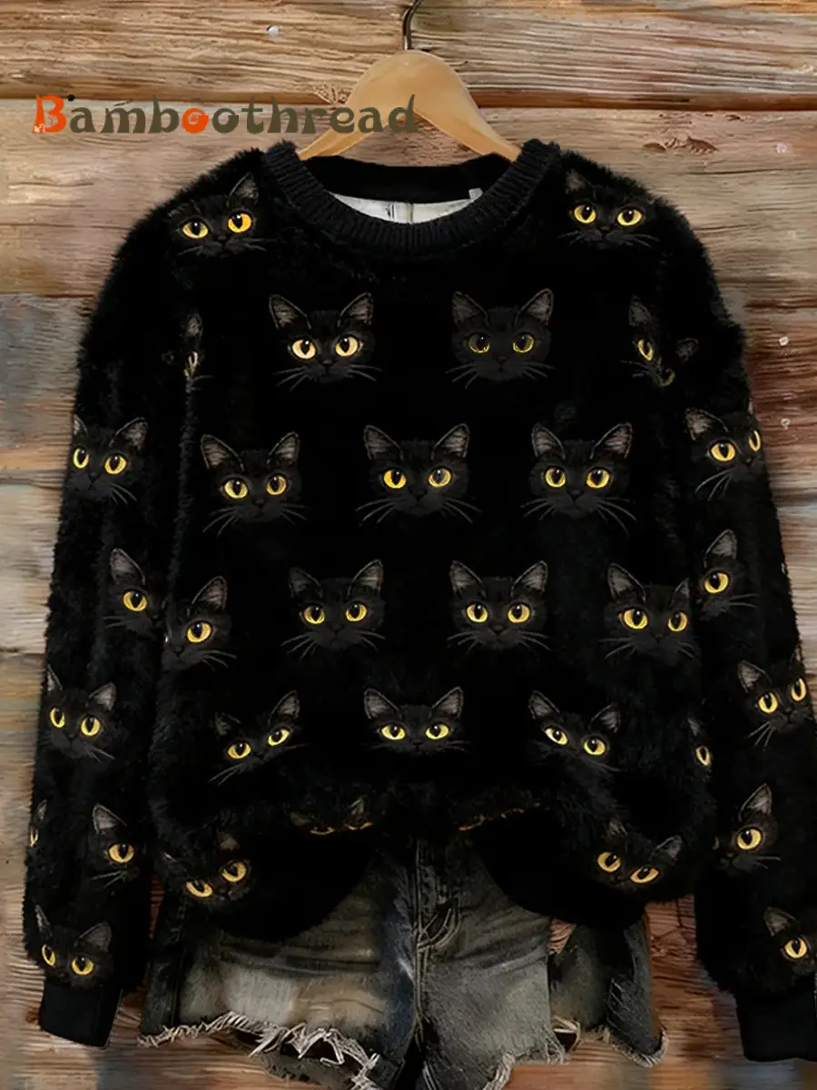 Women's Retro Animal Art Print Comfortable Flannel Top