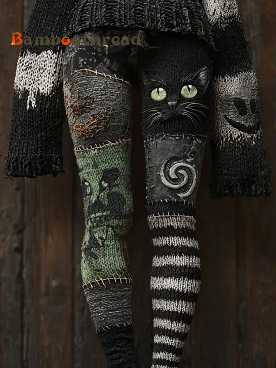 Women's Retro Animal Art Print Comfortable Leggings