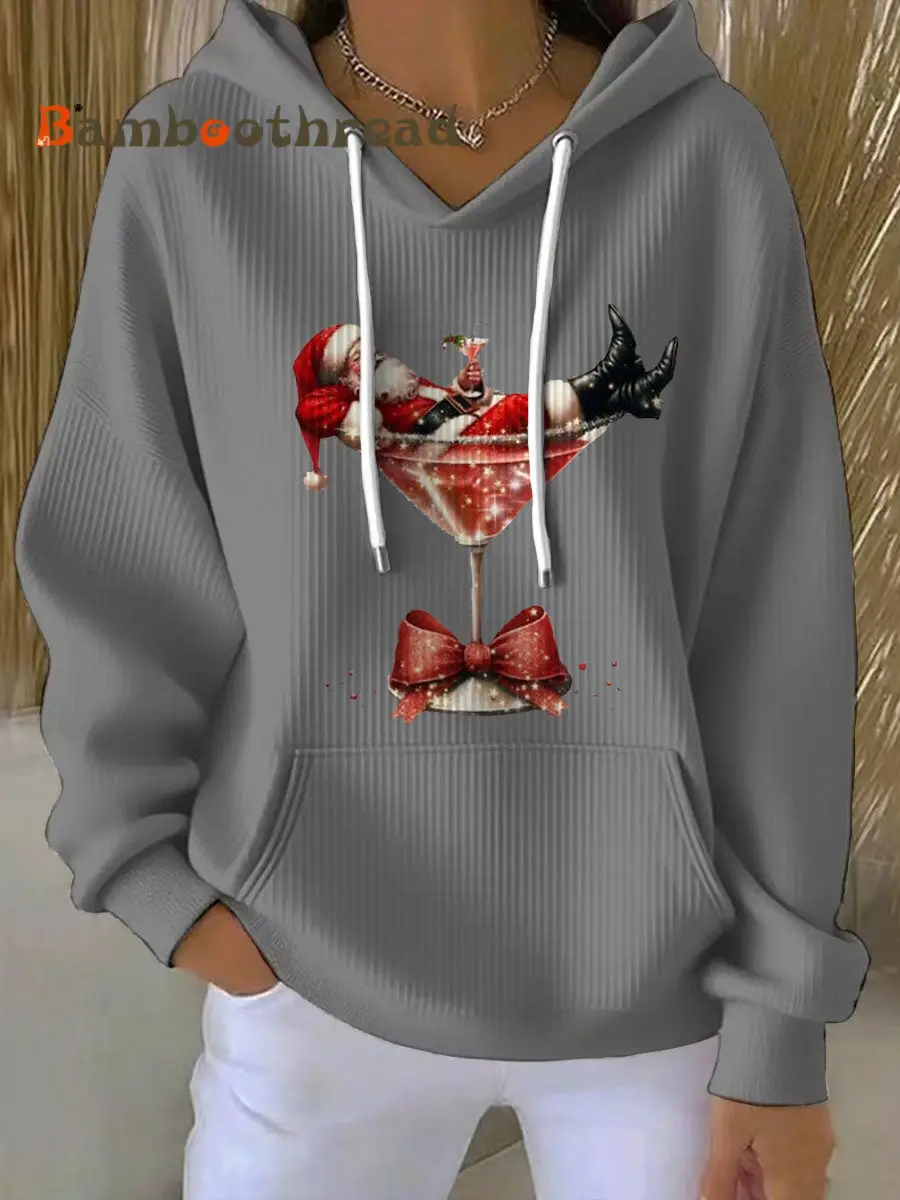 Women's Santa Claus Printed Hoodie - Image 3