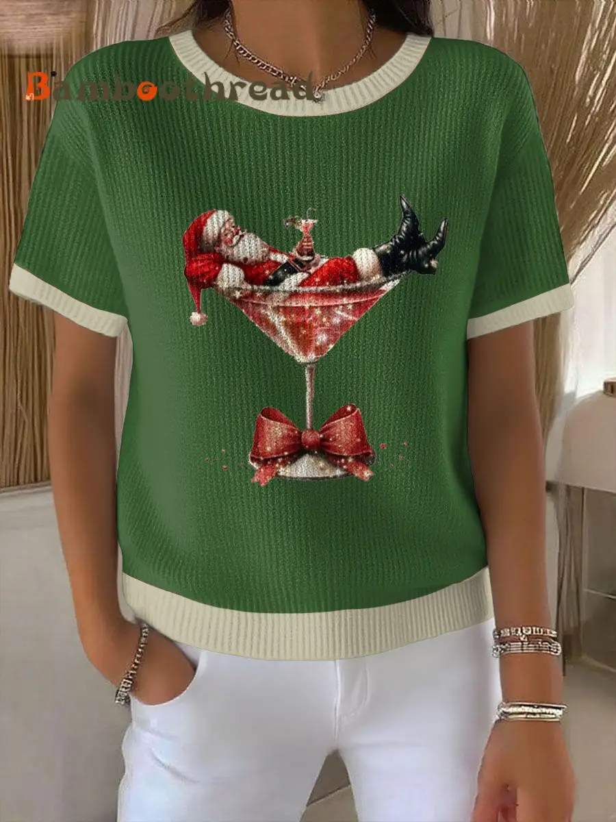 Women's Santa Claus Printed Sweater - Image 4