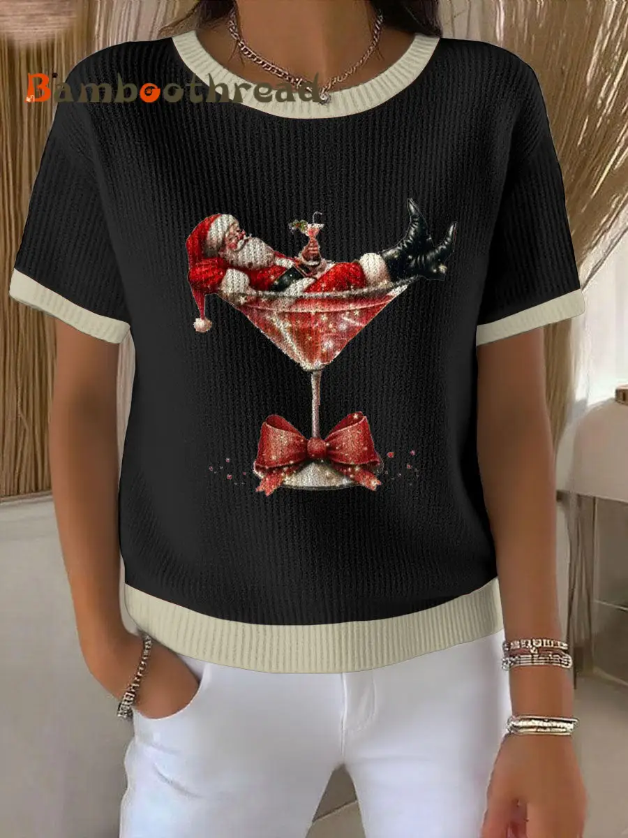 Women's Santa Claus Printed Sweater - Image 5