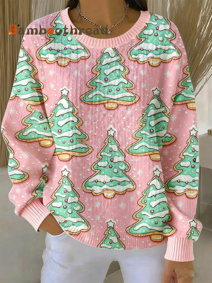 Women's Striped Print Embroidered Sweatshirt