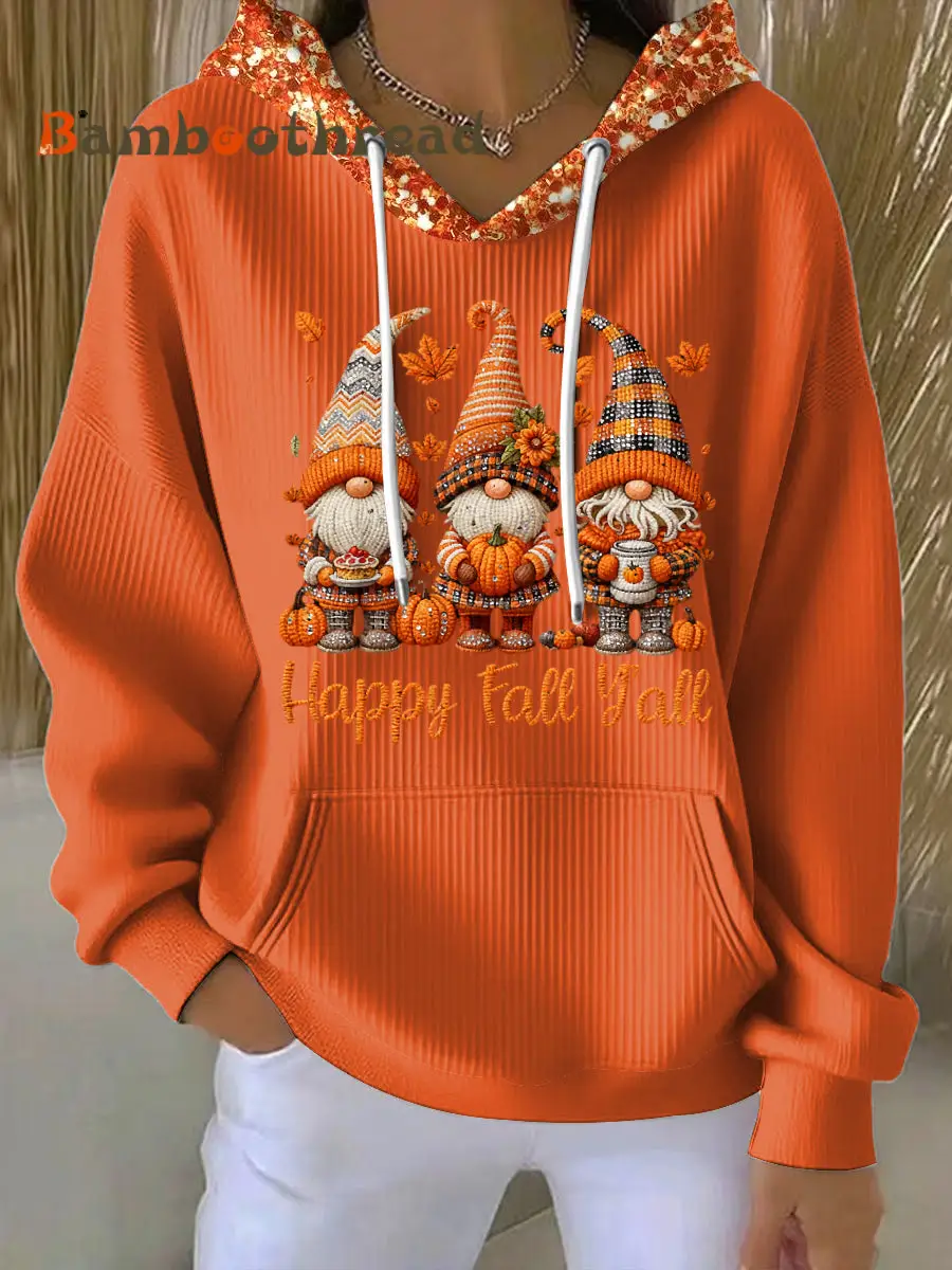 Women's Thanksgiving Mini Pumpkin Casual Hoodie