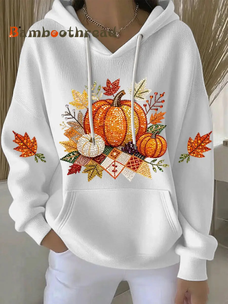 Women's Thanksgiving Print Casual Hoodie - Image 2