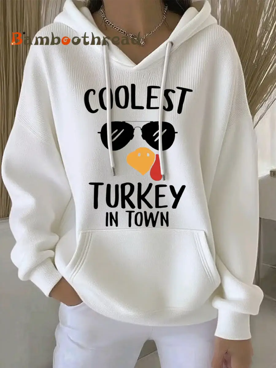 Women's Thanksgiving Print Casual Hoodie - Image 2