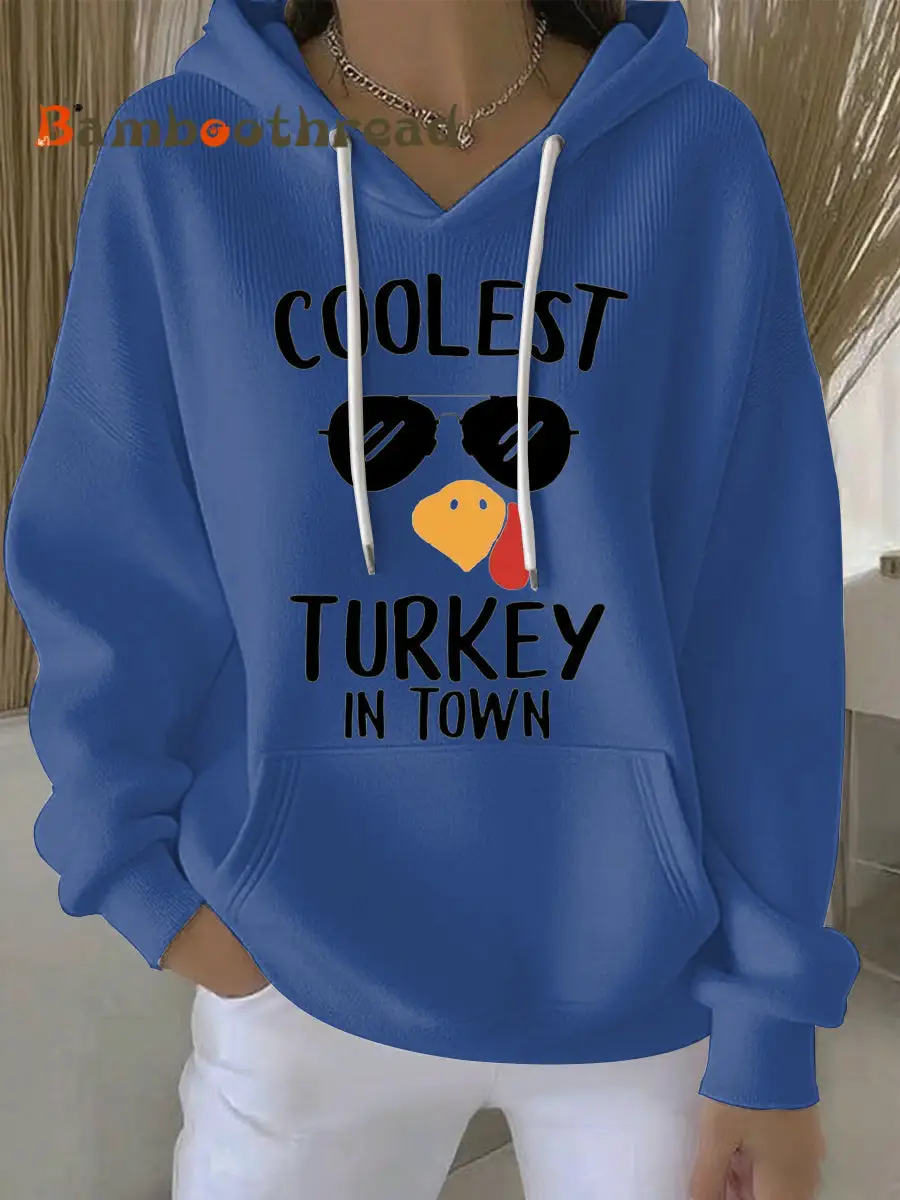 Women's Thanksgiving Print Casual Hoodie - Image 4