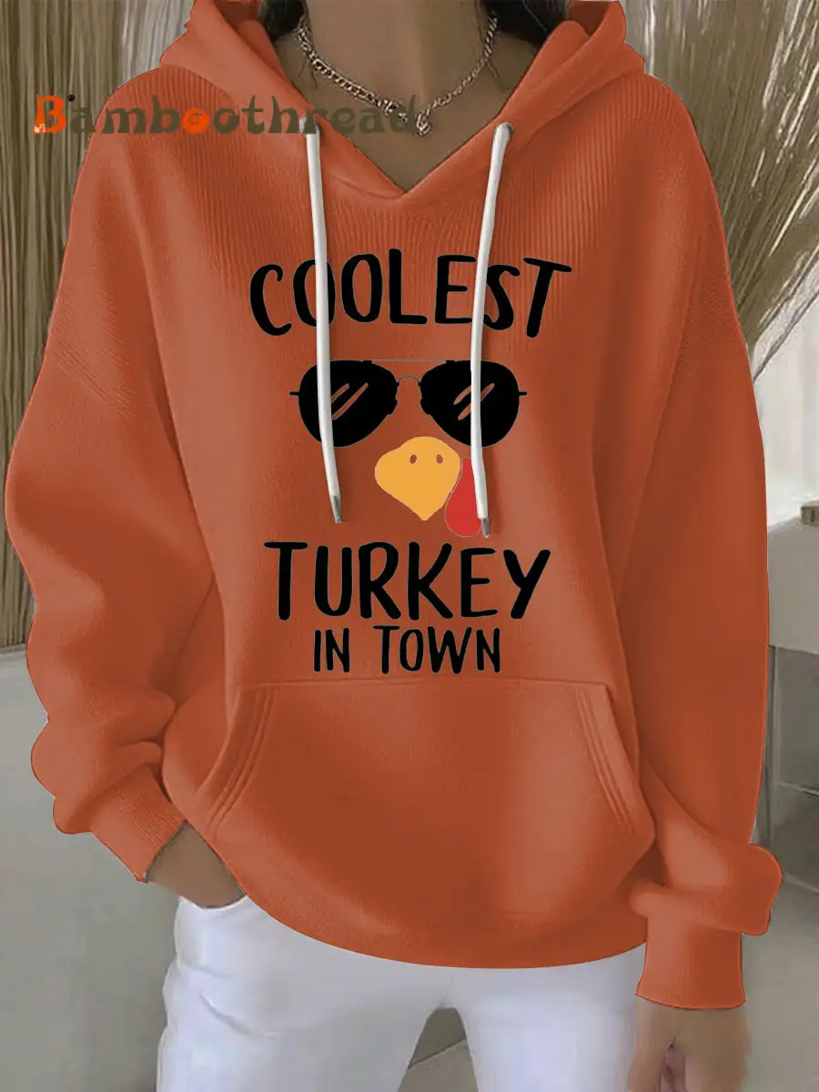 Women's Thanksgiving Print Casual Hoodie - Image 5