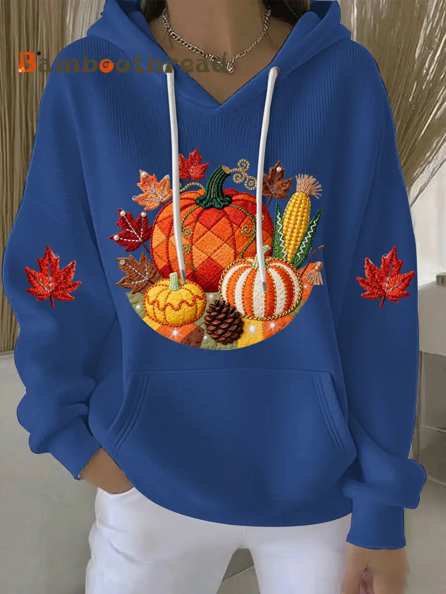 Women's Thanksgiving Print Casual Hoodie - Image 4