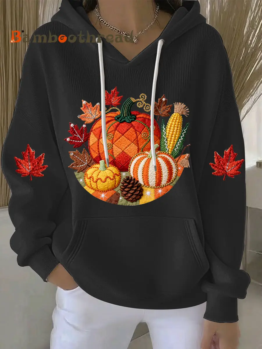 Women's Thanksgiving Print Casual Hoodie - Image 6