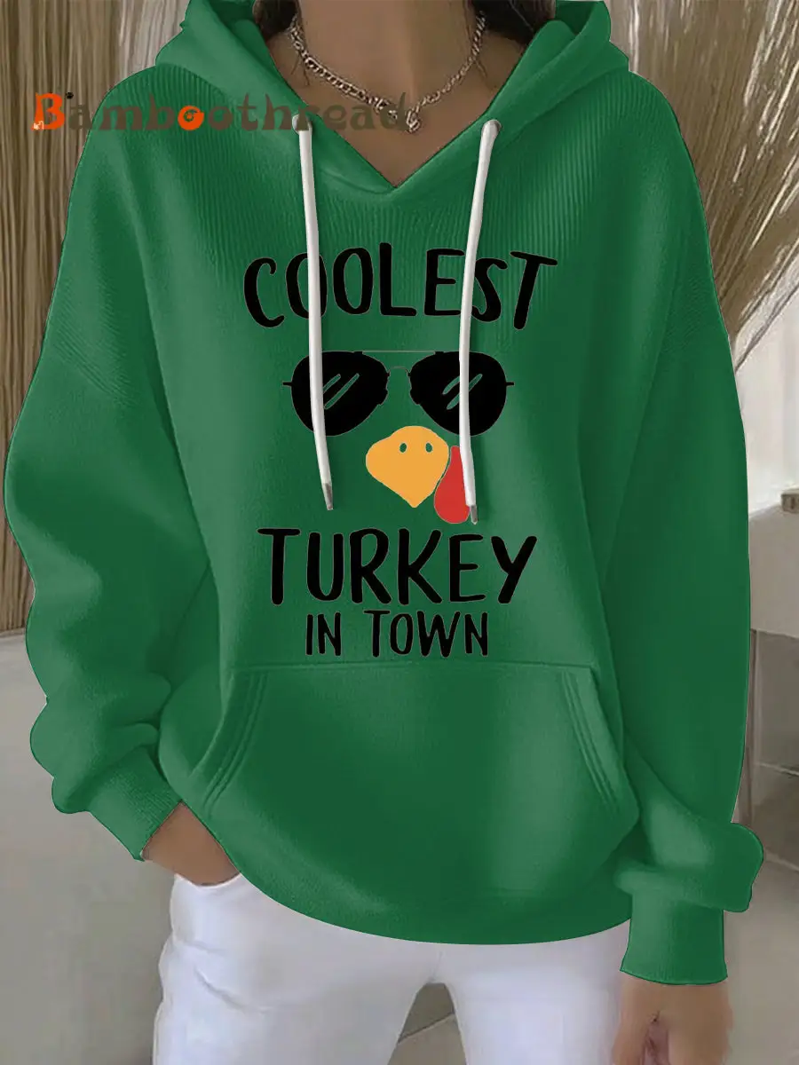 Women's Thanksgiving Print Casual Hoodie - Image 6