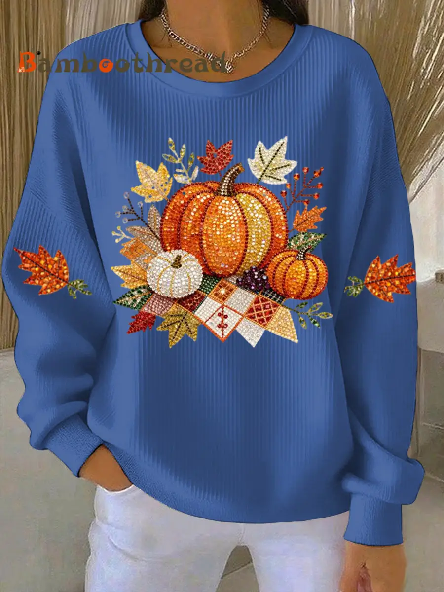 Women's Thanksgiving Print Casual Sweatshirt - Image 5