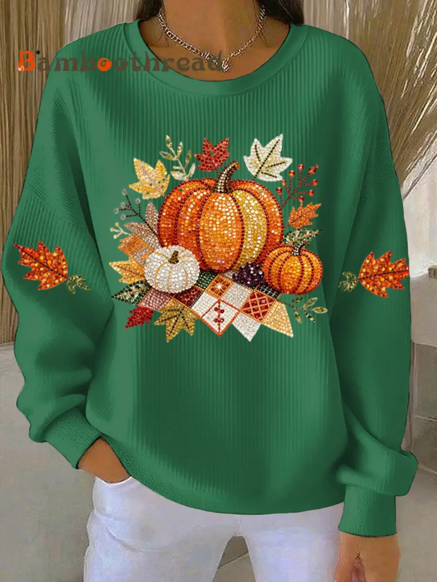 Women's Thanksgiving Print Casual Sweatshirt - Image 6