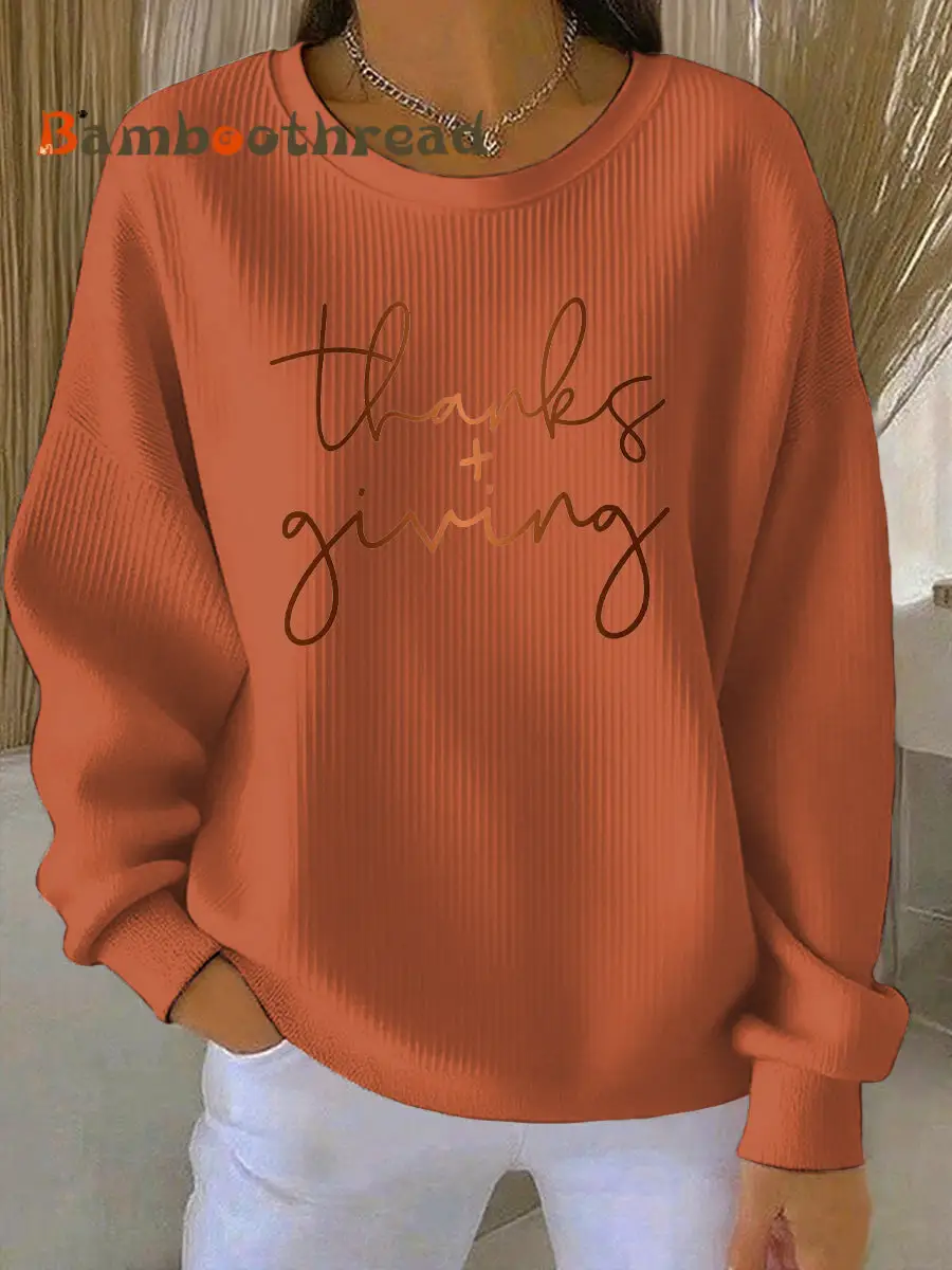 Women's Thanksgiving Print Casual Sweatshirt - Image 2