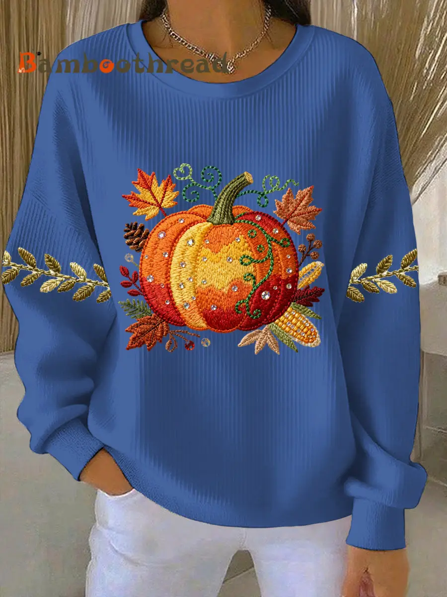 Women's Thanksgiving Print Casual Sweatshirt - Image 6