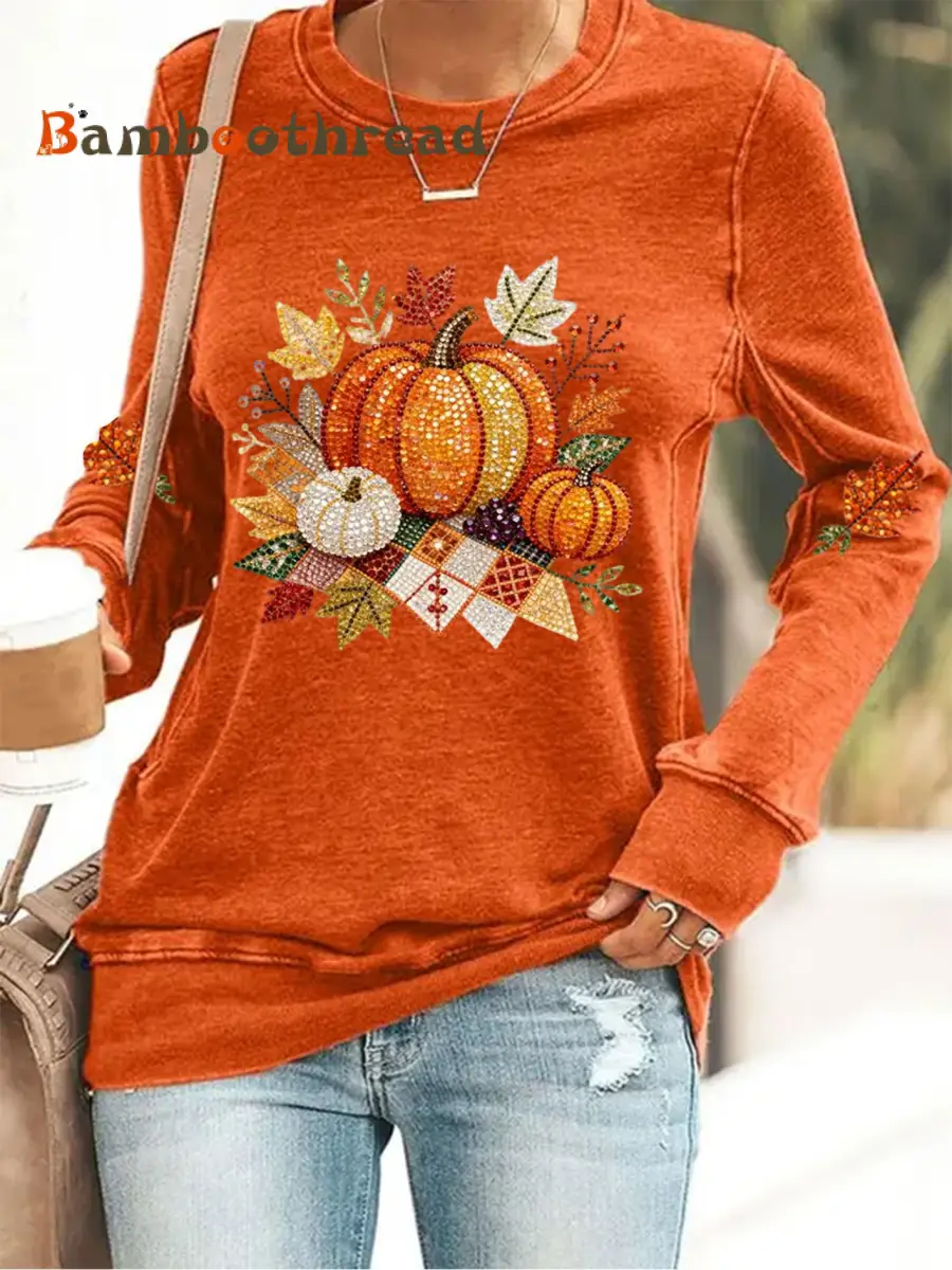 Women's Thanksgiving Print Sweatshirt