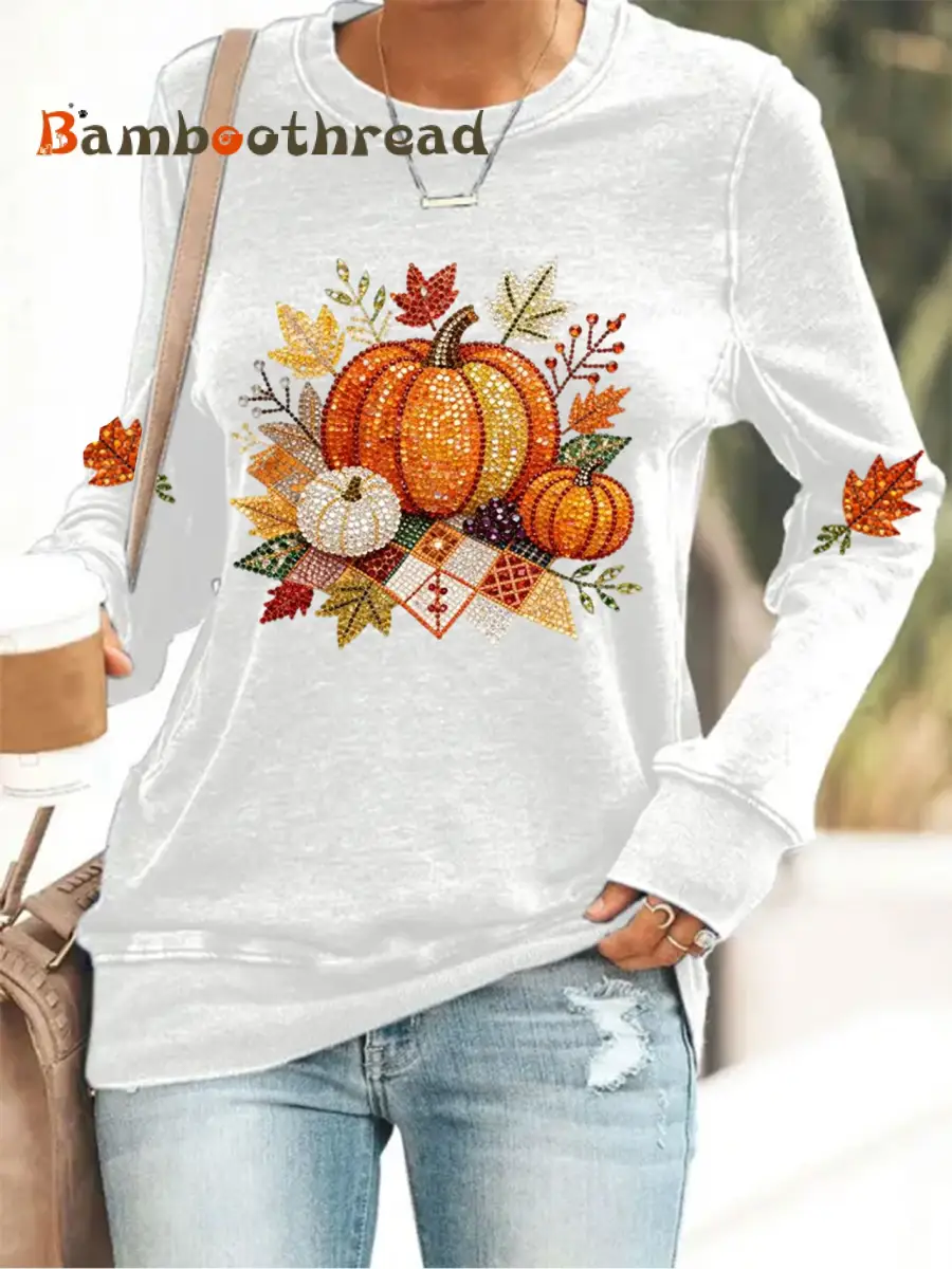 Women's Thanksgiving Print Sweatshirt - Image 2